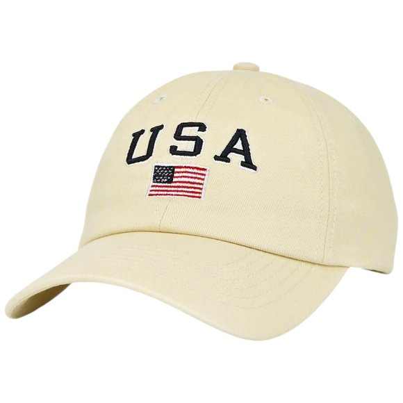 Gorra E BY ELIDAN USA con bandera americana y detalle de piedra