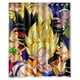 thumbnail image 1 of Cortina de ducha con diseño de héroes de Dragon Ball, juego de cortina de baño con ganchos, tamaño 60 x 72 pulgadas, 1 of 3