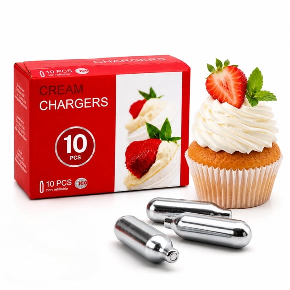 Cargadores de crema ICO 8 g N2O, paquete de 10 desechables
