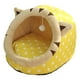 thumbnail image 4 of Bonito cojín de cesta para cama cueva con juguete colgante, muebles antideslizantes, cálido perro, cómoda almohadilla para perrera, nido de cama para , 43x40x35cm Amarillo, 4 of 5