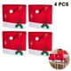 thumbnail image 1 of Fundas para sillas de comedor navideñas, 4 piezas de 60 x 50 cm, fundas para respaldo de silla con gorro de Papá Noel para decoración de banquetes, fiestas y festivales navideños., 1 of 8
