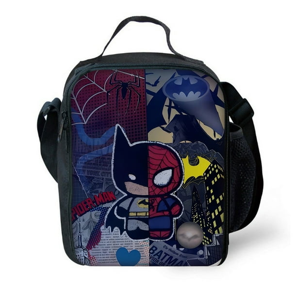 Super B-BatmanS-Logo 3 pcs set Child School Backpack with Lunch Bags ,Pencil Bags ,School Bags for Boys Girls Best Gift