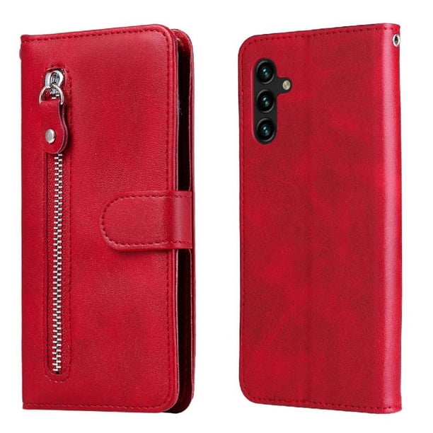 Funda con Cremallera para Samsung Galaxy A13 5G, Carcasa Cartera de Cuero PU con Soporte y Tarjetero