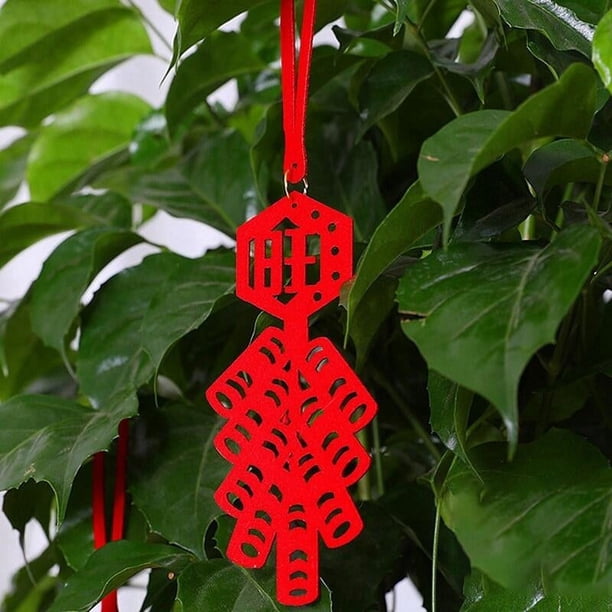 8-Pack Red Lantern Hanging Ornaments: Add a Festive Touch to Your Chinese New Year Decorations!