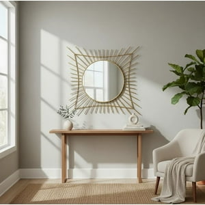 Decostilo - Espejo Decorativo Dorado 80Cm