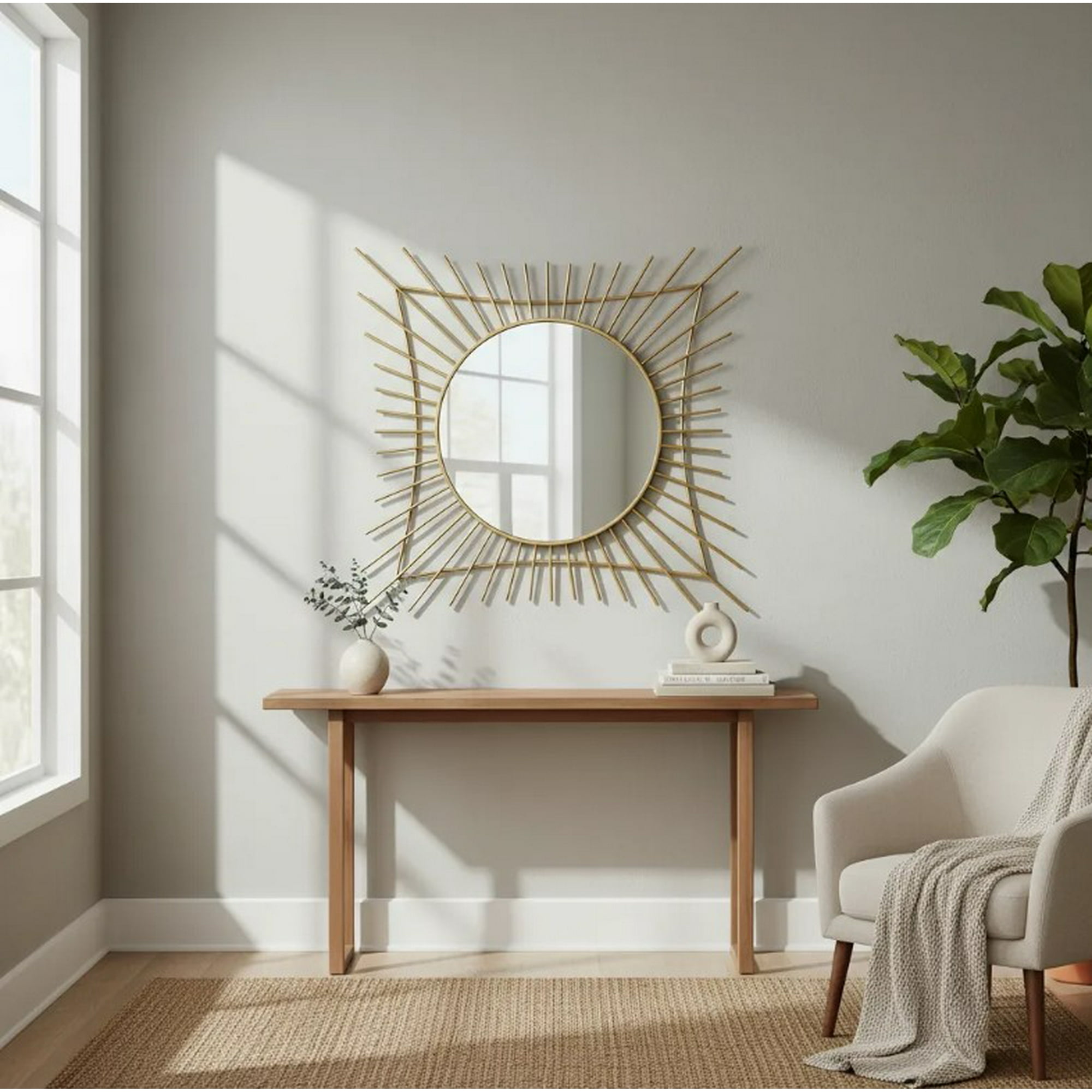 Decostilo - Espejo Decorativo Dorado 80cm