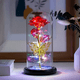 thumbnail image 2 of Rosa eterna roja cúpula vidrio mariposa led, 2 of 3