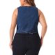 thumbnail image 3 of Chaleco de mezclilla sin mangas con cuello en V y botones para mujer de talla grande Agnes Orinda, para escuela o universidad, chaqueta casual de jean 4X azul, 3 of 6