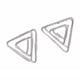 thumbnail image 1 of Aros Pendientes Diseño Triángulo Plateado, 1 of 2