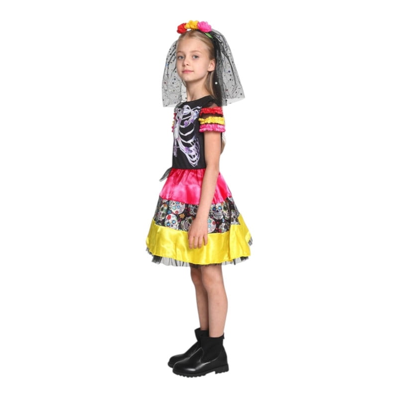 Red Sale - Disfraz Infantil Catrina Esqueleto