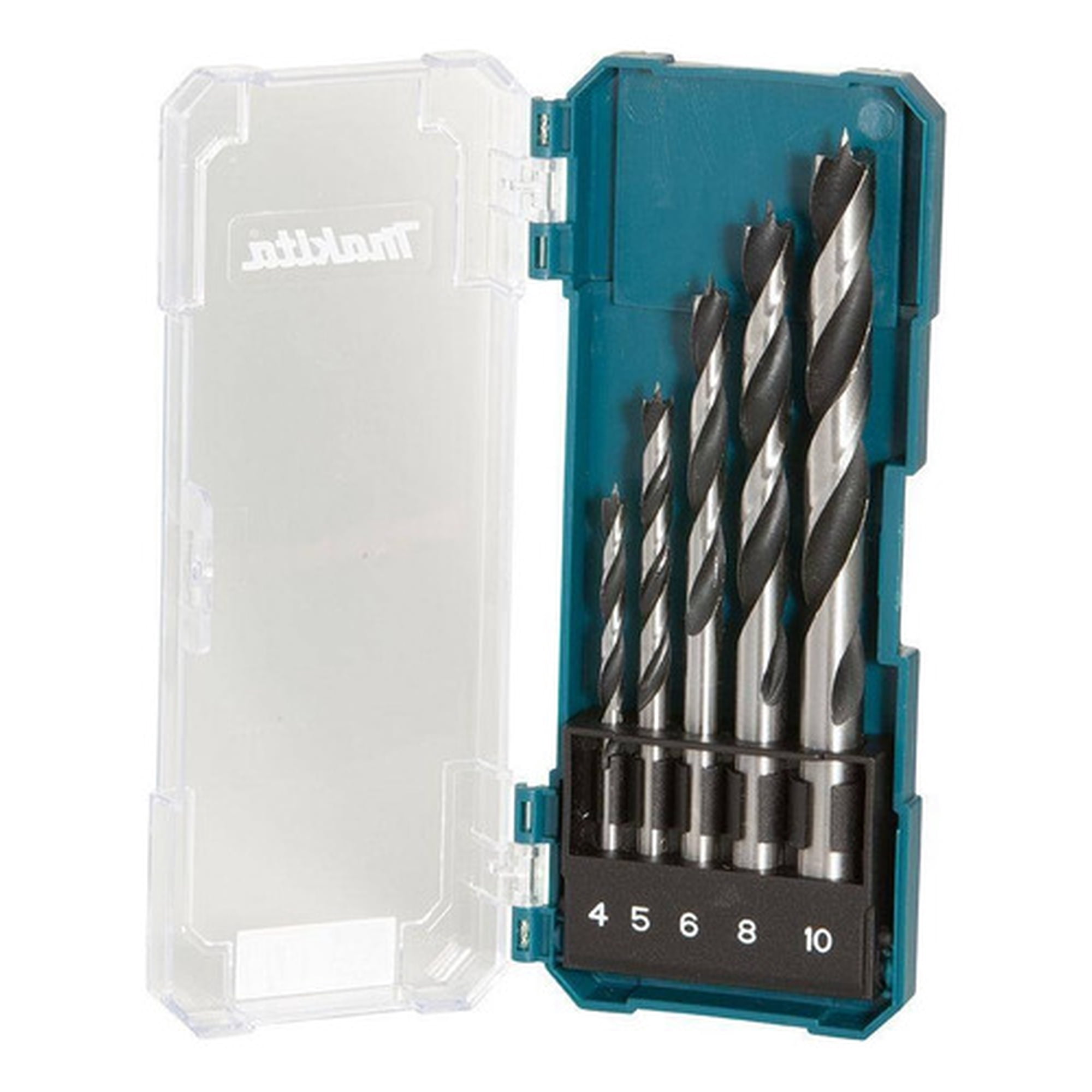 Marca - Set 5 Brocas Madera Hss 4,5,6,8 Y 10mm D-72861 Makita