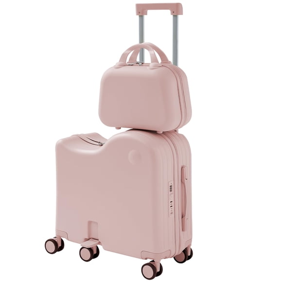 Maleta TABU Ride-On para Niños Rosa con Cierre TSA y USB