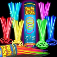 Paquete De Fiesta Glow Sticks Partysticks, 100 Pulseras Y Collares
