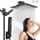 thumbnail image 5 of 1set 2-in-1 Shower Head with Handheld Spray - 8'' Rain Square High Pressure Shower Head with 9'' Extension Arm and 78'' Hose - Includes Shower Holder for Easy Installation, 5 of 5