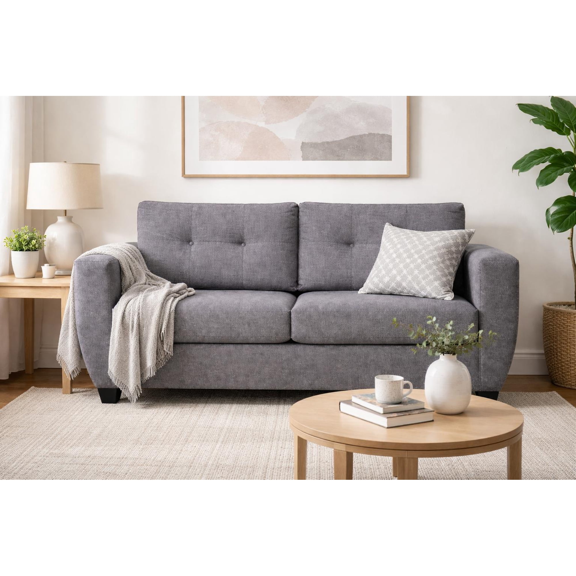 Focus - Sofá Nordico Lino Gris 2c
