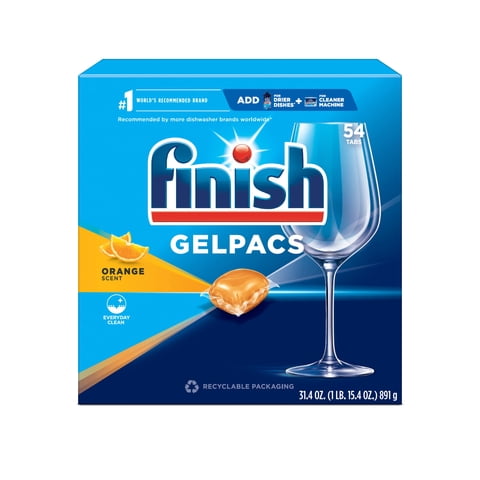Finish - Detergente Para Lavavajillas Gelpacs Orange Scent