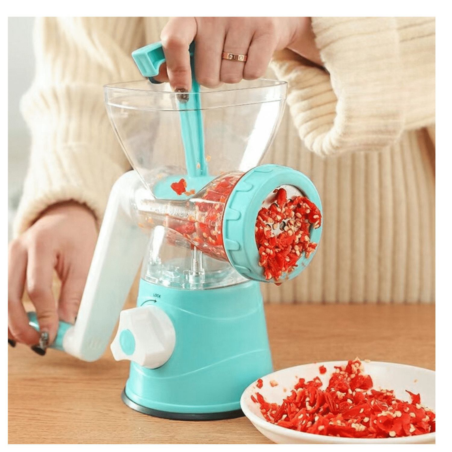 Genérico - Picador Moledor De Carne Manual, Multifuncional Azul