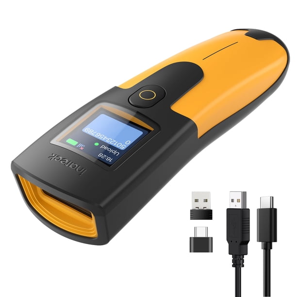Escáner de códigos de barras Inateck Nano 260D inalámbrico Bluetooth con pantalla de 1,4"