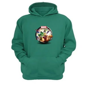 Genérico - Polerón Canguro Logo Comic Vs Capcom Verde Aguamarina Talla Xl Unisex
