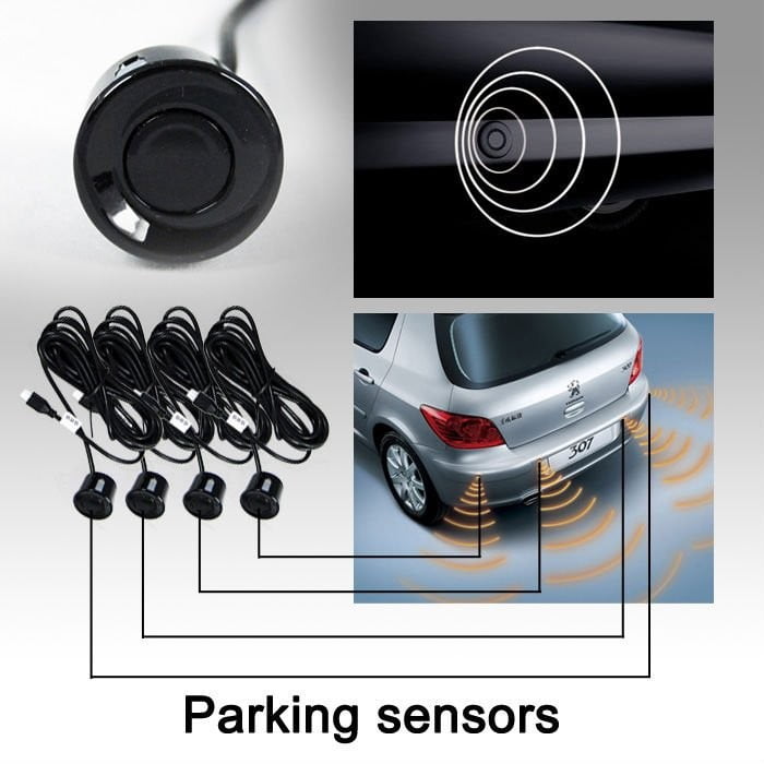 Genrico - Kit Sensor Retroceso Para Automóviles Negro