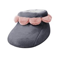 Ioensy - Calentador De Pies Recargable Cómodo Zapato Cálido De Invierno Para Viajes Oficina En Casa Gris