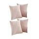 thumbnail image 1 of Pack De 4 Fundas De Cojin Felpa Rosa, 1 of 3