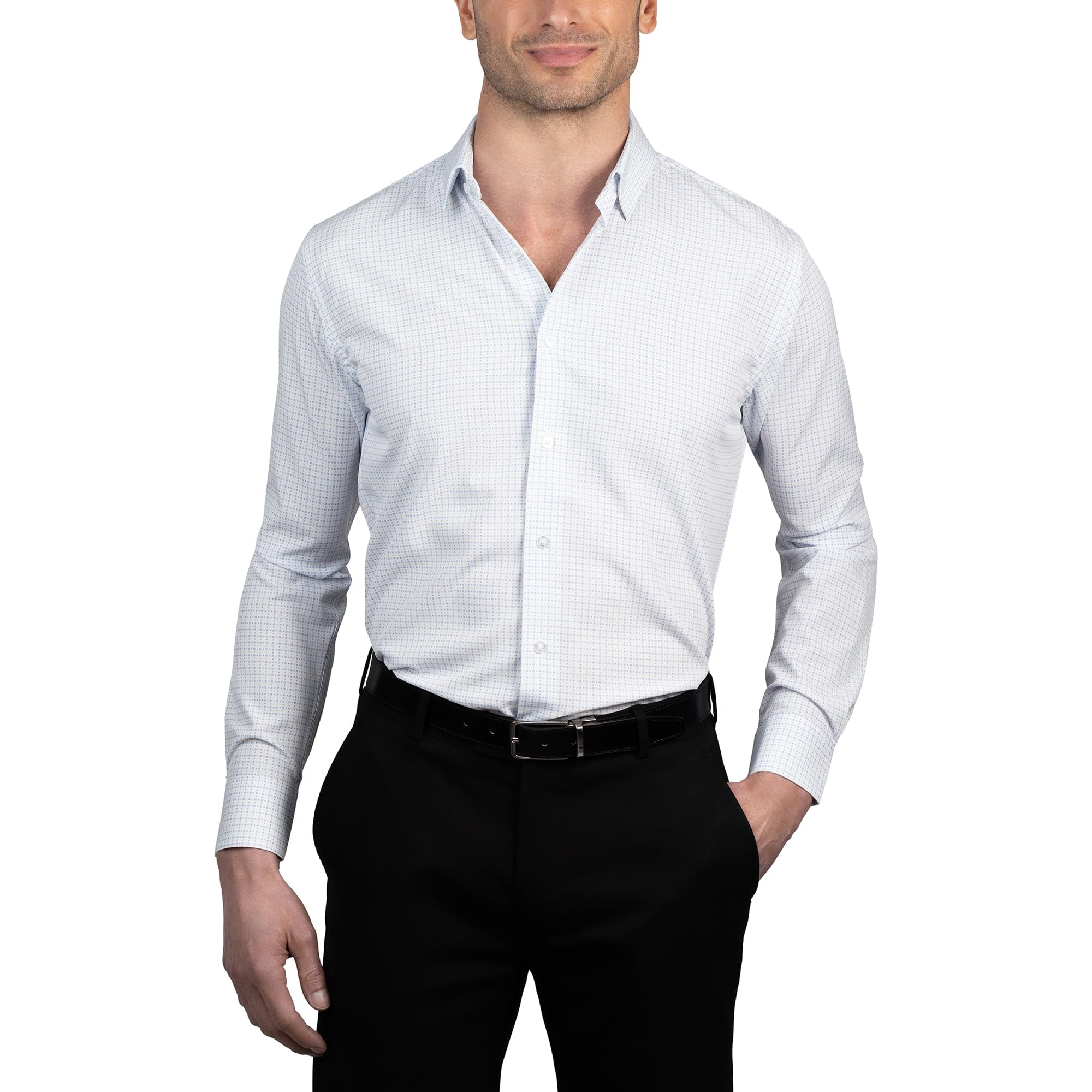 Camisa De Vestir Nautica Slim Fit De Manga Larga Para Hombre