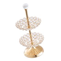 Magideal - Plato De Fruta De 2 Niveles, Soporte De Exhibición De Postre De Fruta Delicada Clásica Para Decoración De Fiesta De Cumpleaños Y Vacaciones De Navidad