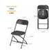 thumbnail image 2 of 5 Piezas Silla Plegable Silla De Oficina En Casa Negro, 2 of 2