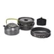 thumbnail image 4 of Juego de cocina para acampar de 3 piezas, olla, sartén, hervidor antiadherente, utensilios de cocina portátiles para acampar, kit de cocina para sende Negro, 4 of 5