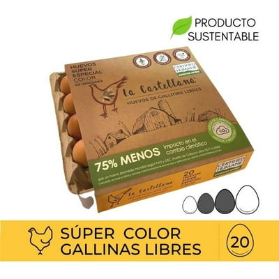 Huevos Súper Color Gallinas Libres 20 Un 20 Un La Castellana