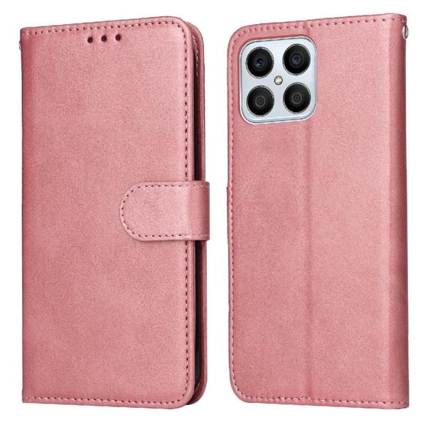 Funda Billetera para Honor X8B 5G con Porta Tarjetas y Soporte Ajustable Rosa