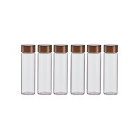 Magideal - 6 Unidades De Tubos De Almacenamiento De Granos De Café, Contenedores De Almacenamiento De Granos De Café De Vidrio, Té, Azúcar, Café En Lata Para Bar 22G