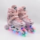 thumbnail image 2 of Patines En Línea Extensibles Hook Mijak Ajustables Niños L -38 A 41 64 Mm Rosa Pastel, 2 of 3