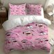 thumbnail image 1 of 3pcs Shy Puppy Romantic Wallpaper Digital Print Bedding Set, 1 of 1