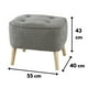 thumbnail image 2 of Pouf Máxima Gris Claro Altea 55x45x45 cm, 2 of 3