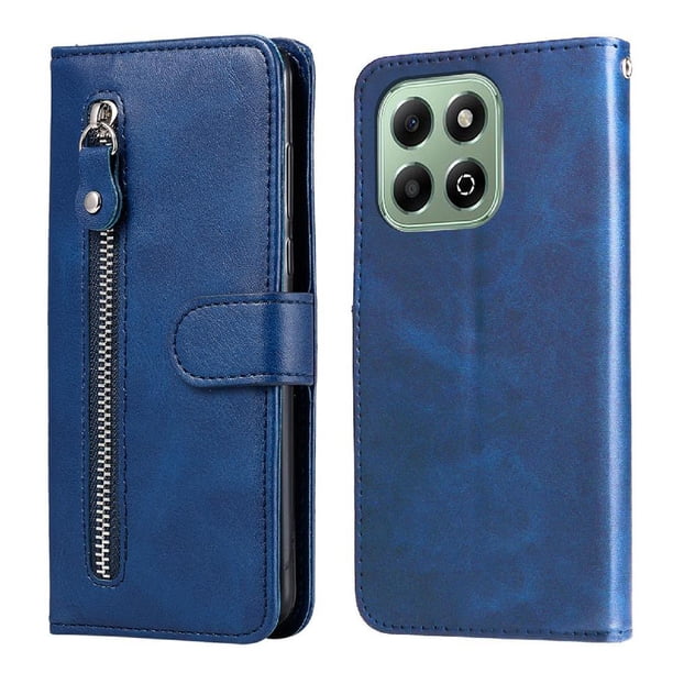 Funda con Cremallera para Honor X6B 4G, Carcasa Cartera de Cuero PU con Soporte y Tarjetero