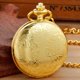 thumbnail image 3 of Reloj de Bolsillo Realpoo 46 mm Dorado con Diseño Floral y Cadena de Cuarzo, 3 of 7