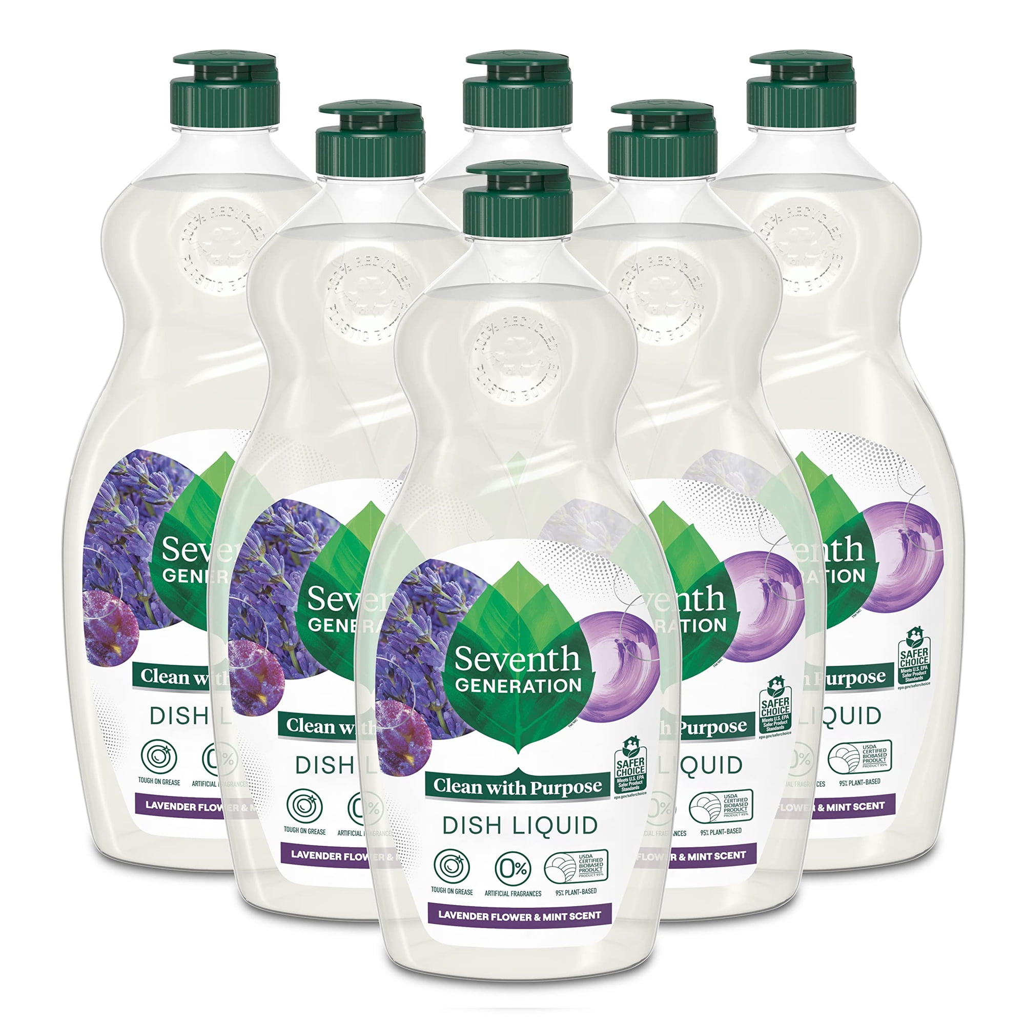 Jabón Para Platos Seventh Generation Liquid Lavender 560 Ml X6