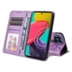 thumbnail image 4 of Funda tipo cartera FOXDOCK para Samsung Galaxy M53 5G , diseño girasol en relieve, cuero PU, cierre magnético, soporte y tarjetero, 4 of 5
