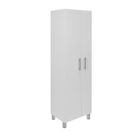 Fmfurniture - Mueble Organizador Blanco 2 Puertas Gabinete De Aseo