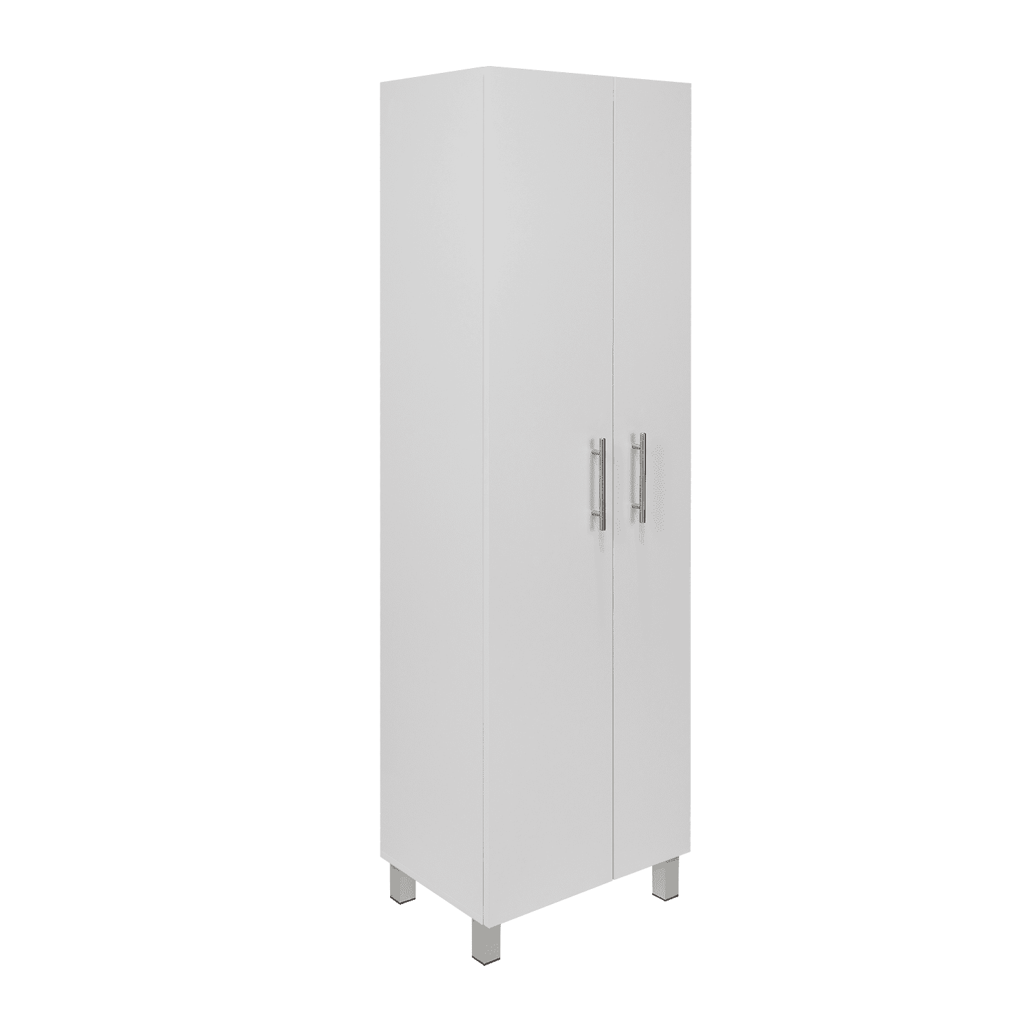 Fmfurniture - Mueble Organizador Blanco 2 Puertas Gabinete De Aseo