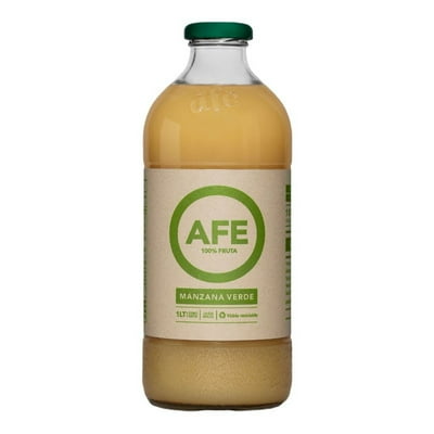 Jugo De Manzana Verde 100% Puro Botella 1000 Ml Afe