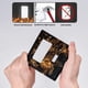 thumbnail image 5 of Placa decorativa para interruptor Oilbiexn negra con rosa dorada y mariposa, 5 of 8