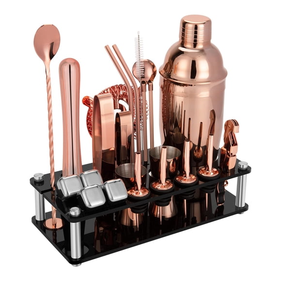 Set de Coctelera KINGROW de 23 Piezas Oro Rosa