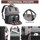 thumbnail image 2 of Mochila para portátil Focdod 17.3" con puerto USB anti-robo - Negro/Gris, 2 of 6