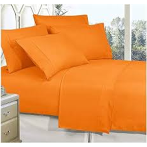 Genérico - Juego Sabanas Unicolor 1.5 Plaza Color Naranja
