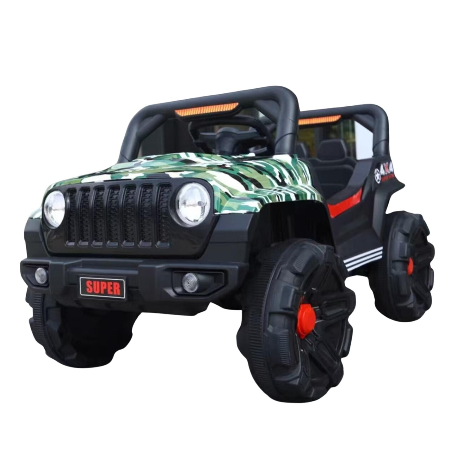 Auckland Outdoor - Auto Electrico Infantil Jeep Batería Con Control 2188pp Verde Verde