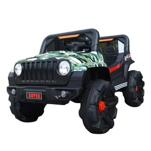 Auckland Outdoor - Auto Electrico Infantil Jeep Batería Con Control 2188Pp Verde