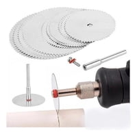 Genérica - Set 5 Discos De Corte De Madera Para Dremel + 1 Mandril